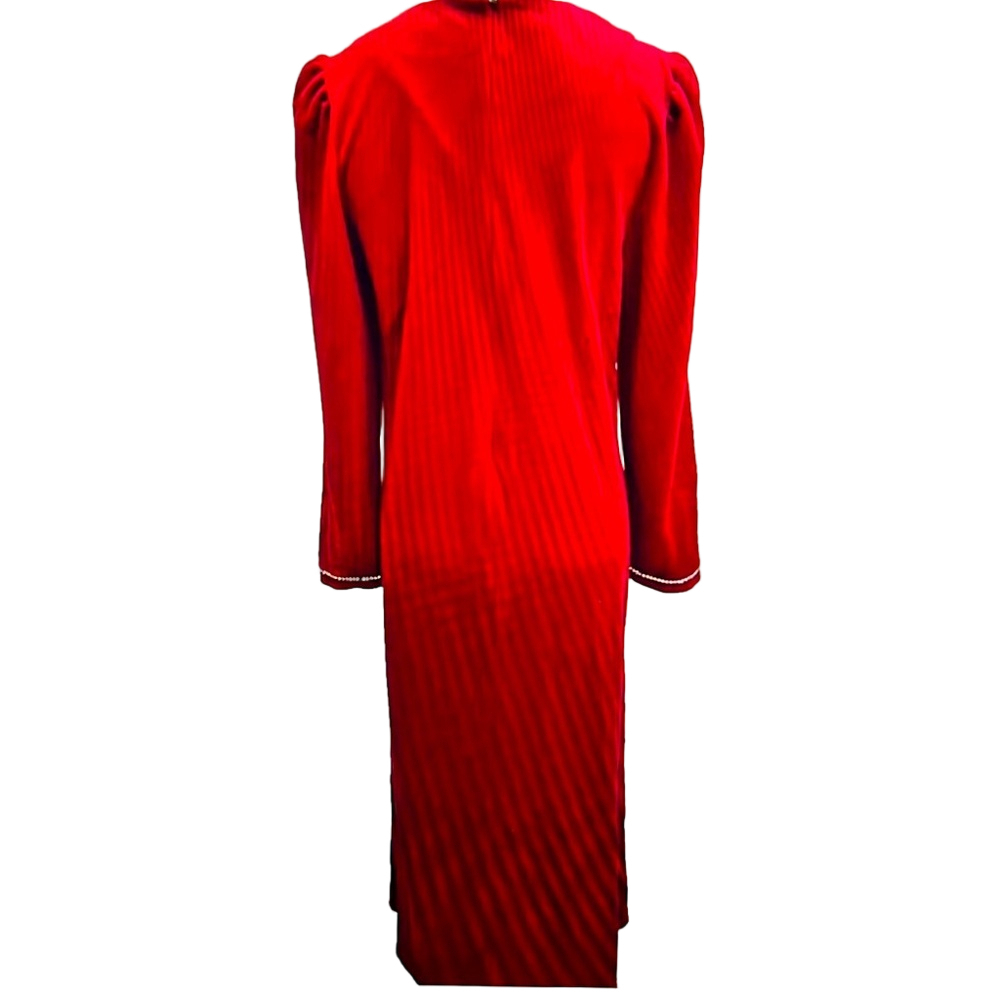Tom Bezduda Bard & Co Red Velour Robe Rhinestone Small - Picture 3 of 6